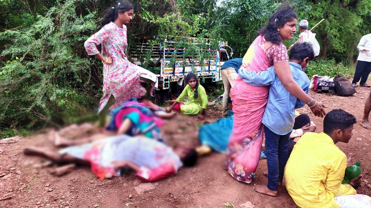 Bolero truck overturns Adoni resident dies